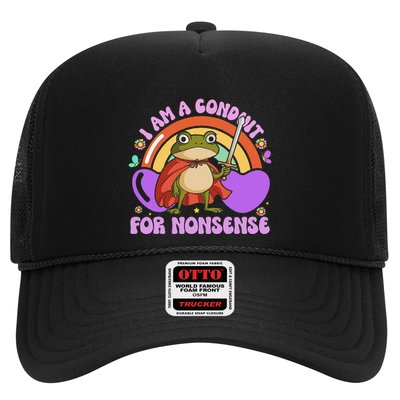 I Am A Conduit For Nonsense Funny Frog Knight Gift Trucker Hat