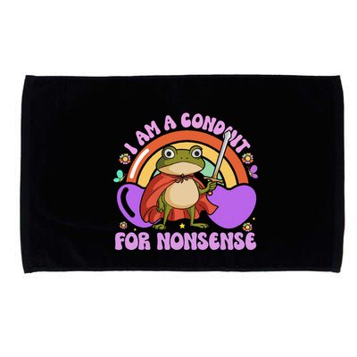 I Am A Conduit For Nonsense Funny Frog Knight Gift Microfiber Hand Towel