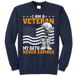 I Am A Veteran My Oath Never Expires Tall Sweatshirt