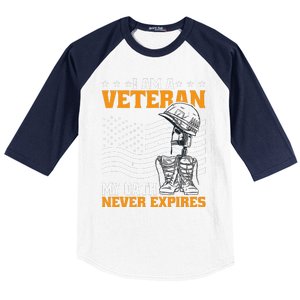 I Am A Veteran My Oath Never Expires Baseball Sleeve Shirt