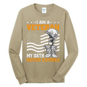 I Am A Veteran My Oath Never Expires Tall Long Sleeve T-Shirt