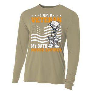 I Am A Veteran My Oath Never Expires Cooling Performance Long Sleeve Crew