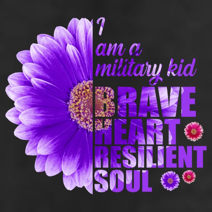 I Am A Military Child Brave Heart Resilient Soul Sunflower 7 Panel Mesh Trucker Snapback Hat
