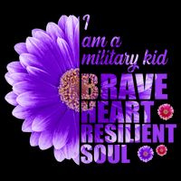 I Am A Military Child Brave Heart Resilient Soul Sunflower Impact Tech Backpack