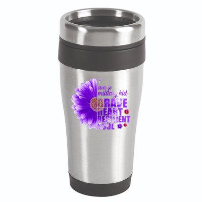 I Am A Military Child Brave Heart Resilient Soul Sunflower 16oz Travel Tumbler