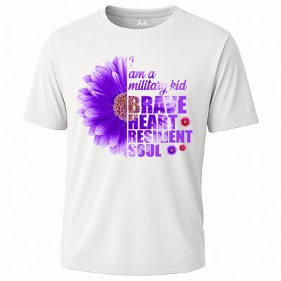 I Am A Military Child Brave Heart Resilient Soul Sunflower Performance Shirt