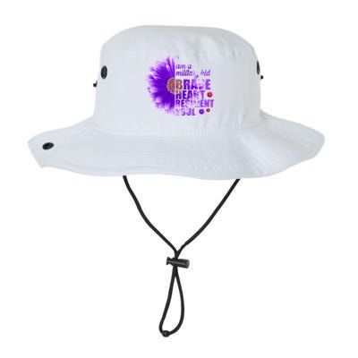 I Am A Military Child Brave Heart Resilient Soul Sunflower Bucket Hat