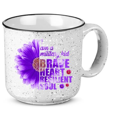 I Am A Military Child Brave Heart Resilient Soul Sunflower 15oz Campfire Ceramic Mug