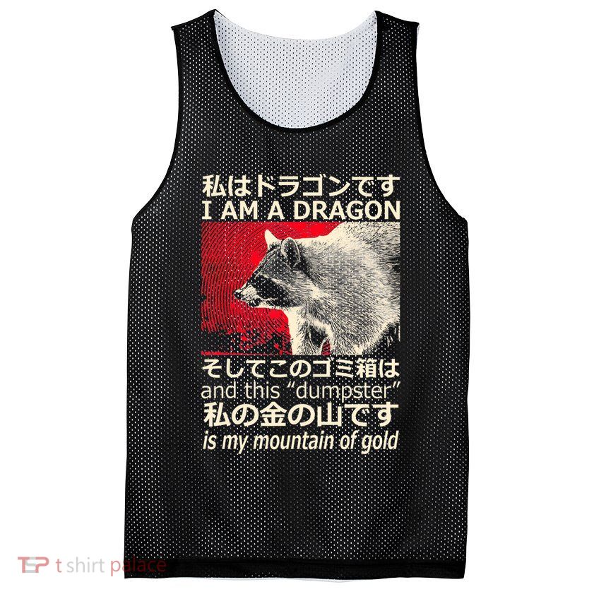 I Am A Dragon And This Dumpster Is My Mountain Of Gold Mesh Reversible Basketball Jersey Tank