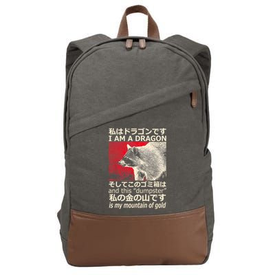 I Am A Dragon And This Dumpster Is My Mountain Of Gold Cotton Canvas Backpack