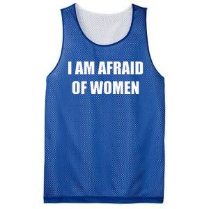 I Am Afraid Of Women Funny Mesh Reversible Basketball Jersey Tank