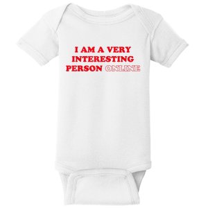 I Am A Very Interesting Person Online Baby Bodysuit