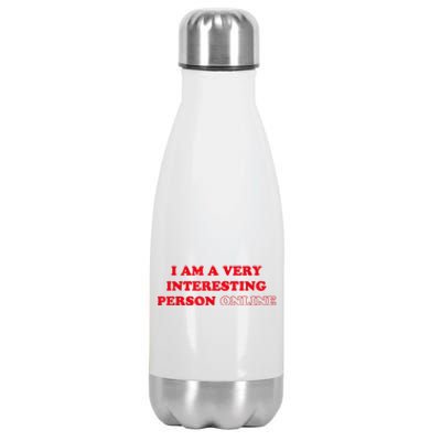 I Am A Very Interesting Person Online Stainless Steel Insulated Water Bottle