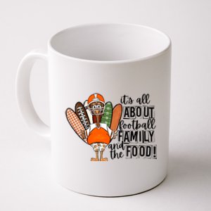 Its All About Football Family And The Food! Turkey Football Gift Coffee Mug