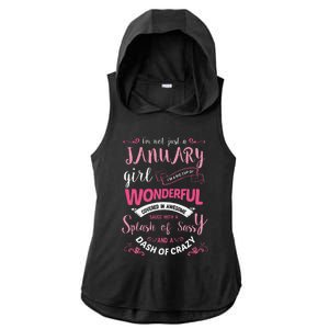 I Am A January Wo Birthday Gifts Ladies PosiCharge Tri-Blend Wicking Draft Hoodie Tank