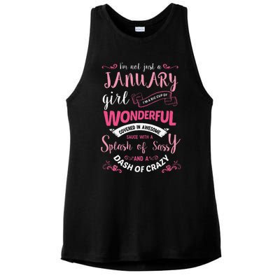 I Am A January Wo Birthday Gifts Ladies PosiCharge Tri-Blend Wicking Tank