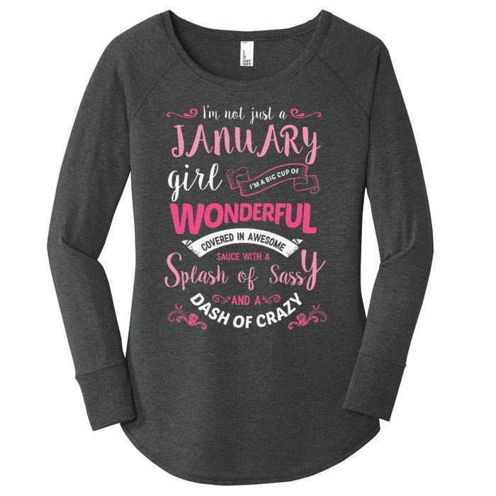 I Am A January Wo Birthday Gifts Women's Perfect Tri Tunic Long Sleeve Shirt