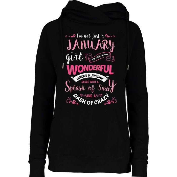 I Am A January Wo Birthday Gifts Womens Funnel Neck Pullover Hood