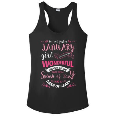 I Am A January Wo Birthday Gifts Ladies PosiCharge Competitor Racerback Tank