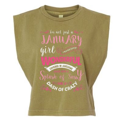 I Am A January Wo Birthday Gifts Garment-Dyed Women's Muscle Tee