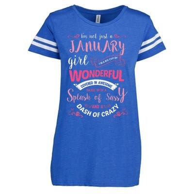 I Am A January Wo Birthday Gifts Enza Ladies Jersey Football T-Shirt