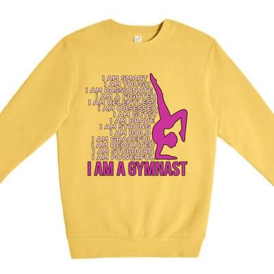 I Am A Gymnast Gymnastics Gymnastic Sports Lover Graphic Gift Premium Crewneck Sweatshirt