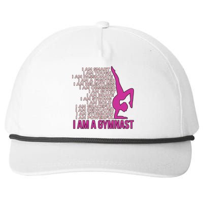 I Am A Gymnast Gymnastics Gymnastic Sports Lover Graphic Gift Snapback Five-Panel Rope Hat