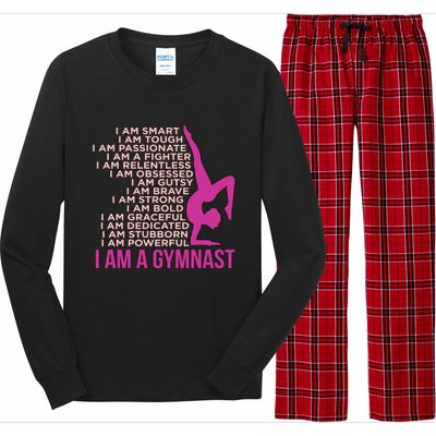 I Am A Gymnast Gymnastics Gymnastic Sports Lover Graphic Gift Long Sleeve Pajama Set