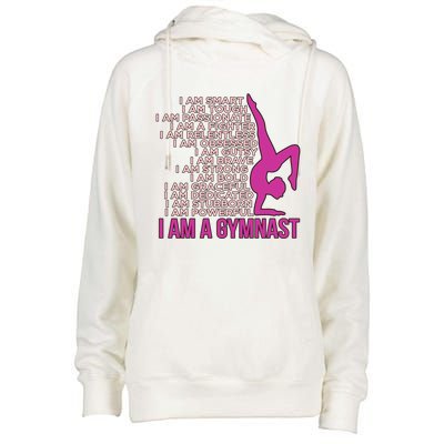 I Am A Gymnast Gymnastics Gymnastic Sports Lover Graphic Gift Womens Funnel Neck Pullover Hood