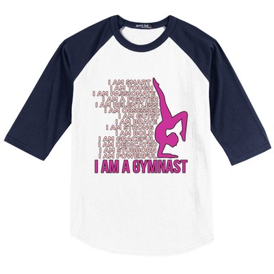 I Am A Gymnast Gymnastics Gymnastic Sports Lover Graphic Gift Baseball Sleeve Shirt