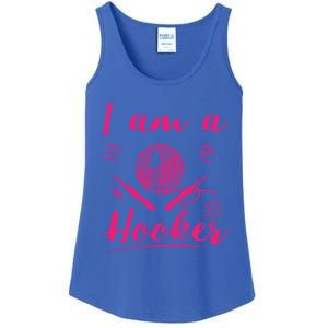 I Am A Hooker Funny Gift Funny Crocheting Crochet Lover Yarn Gift Ladies Essential Tank