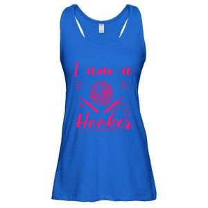 I Am A Hooker Funny Gift Funny Crocheting Crochet Lover Yarn Gift Ladies Essential Flowy Tank