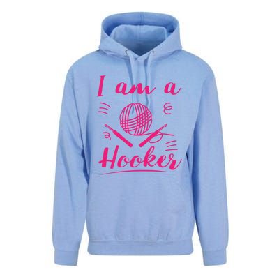 I Am A Hooker Funny Gift Funny Crocheting Crochet Lover Yarn Gift Unisex Surf Hoodie