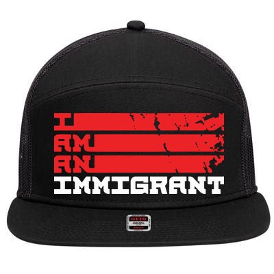 I Am An Immigrant 7 Panel Mesh Trucker Snapback Hat