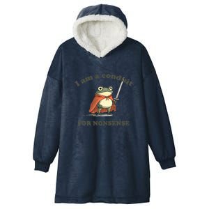 I Am A Conduit For Nonsense Funny Frog Hooded Wearable Blanket