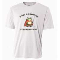 I Am A Conduit For Nonsense Funny Frog Cooling Performance Crew T-Shirt