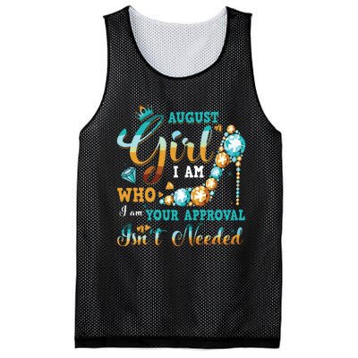 Im A August Girl Birthday Shirts I Am Who I Am Gifts Mesh Reversible Basketball Jersey Tank