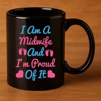 I Am A Midwife And M Proud Of It International Midwives Day Gift 11oz C Handle Ceramic Mug
