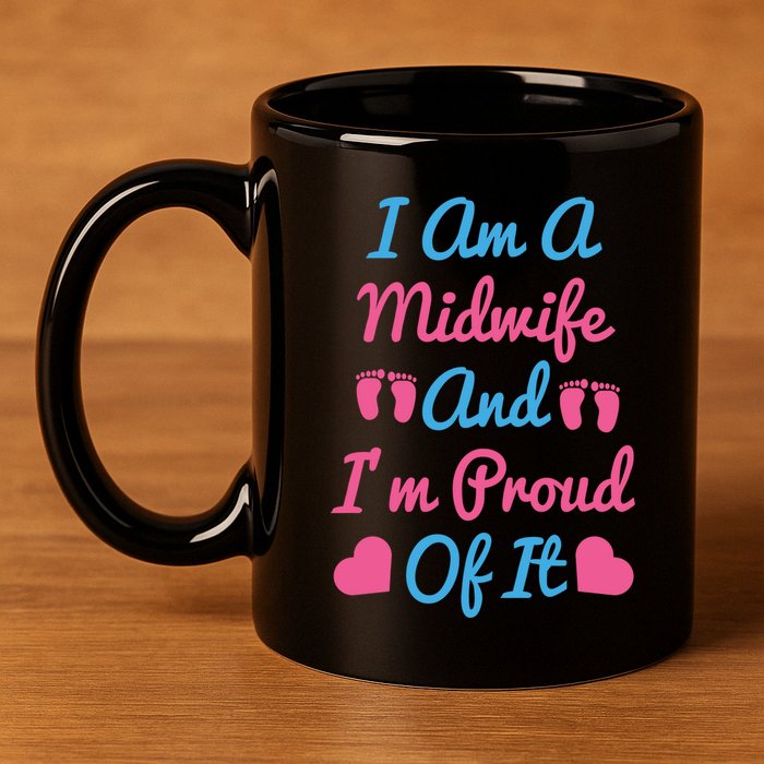 I Am A Midwife And M Proud Of It International Midwives Day Gift 11oz C Handle Ceramic Mug