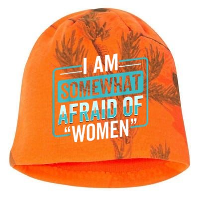 I Am Afraid Of Women Funny Kati - Camo Knit Beanie