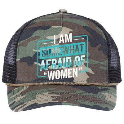 I Am Afraid Of Women Funny Retro Rope Trucker Hat Cap