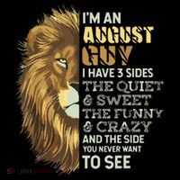 Im An August Guy I Have 3 Sides Lion Leo Birthday Drawstring Bag