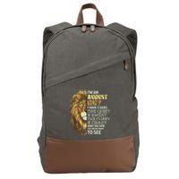 Im An August Guy I Have 3 Sides Lion Leo Birthday Cotton Canvas Backpack