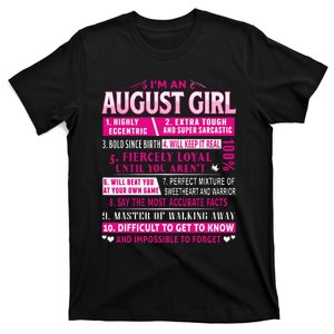 Im An August Girl Shirts August Birthday T-Shirt