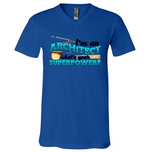 Im An Architect Whats Your Superpower Construction Gift V-Neck T-Shirt