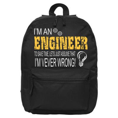I Am An Engineer Gifts Idea For Any Engineers XL Olive 16 in Basic Backpack