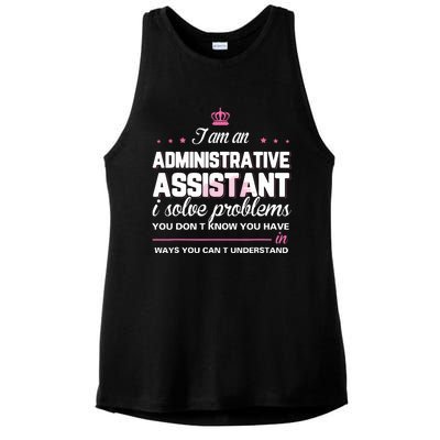 I Am An Administrative Assistant Ladies PosiCharge Tri-Blend Wicking Tank