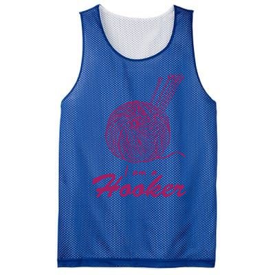 I Am A Hooker Funny Crocheting Crochet Lover Yarn Cool Gift Mesh Reversible Basketball Jersey Tank