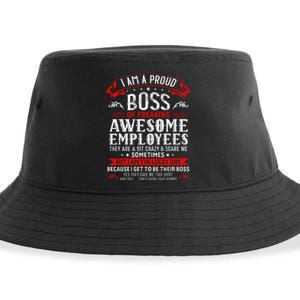 I Am A Proud Boss Of Freaking Awesome Employees Sustainable Bucket Hat