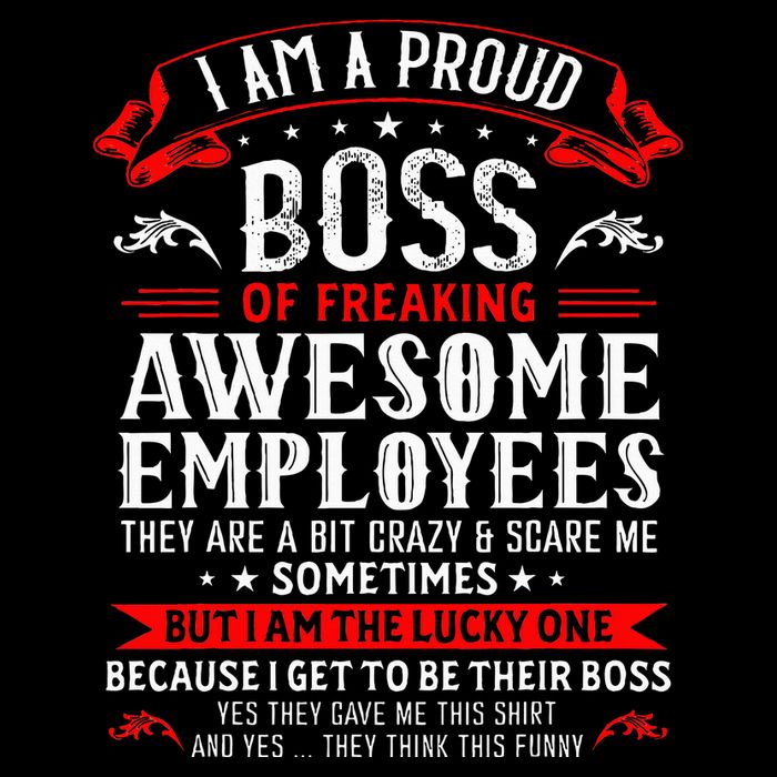 I Am A Proud Boss Of Freaking Awesome Employees Flatbill Hat